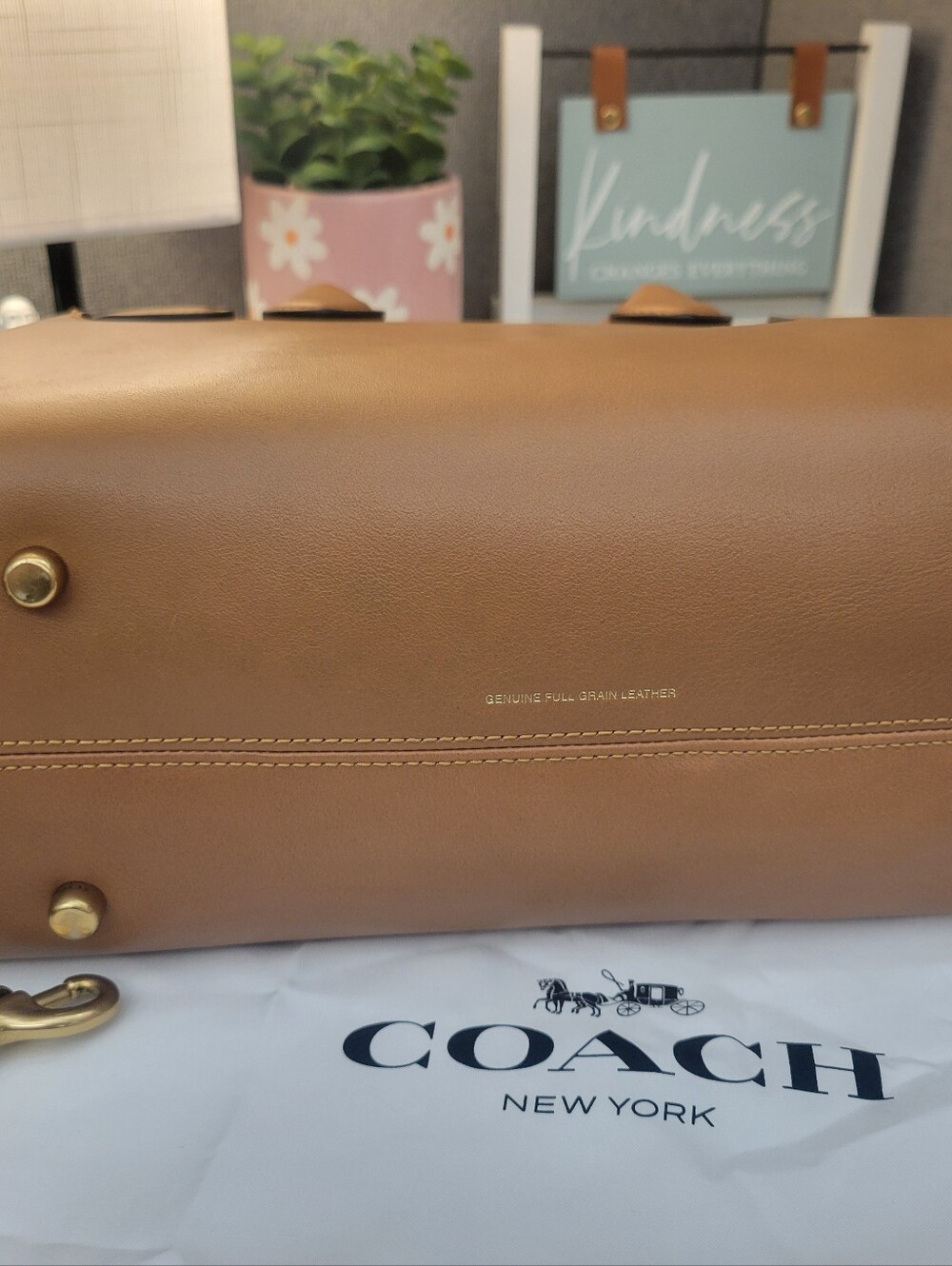 Coach Soft Empire 28 in Honey Brown - Picture 4 of 13